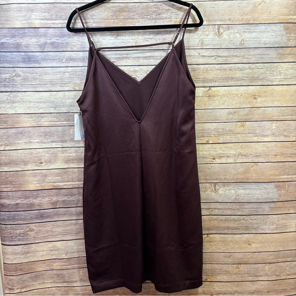 NWT Equipment Tansie Satin Crepe V-Neck Slip Dress Size XL - Picture 4 of 8